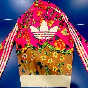 Adidas floral track jacket.